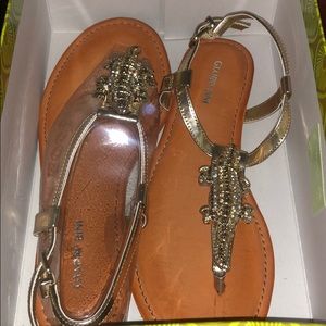Gianni Bini alligator sandals